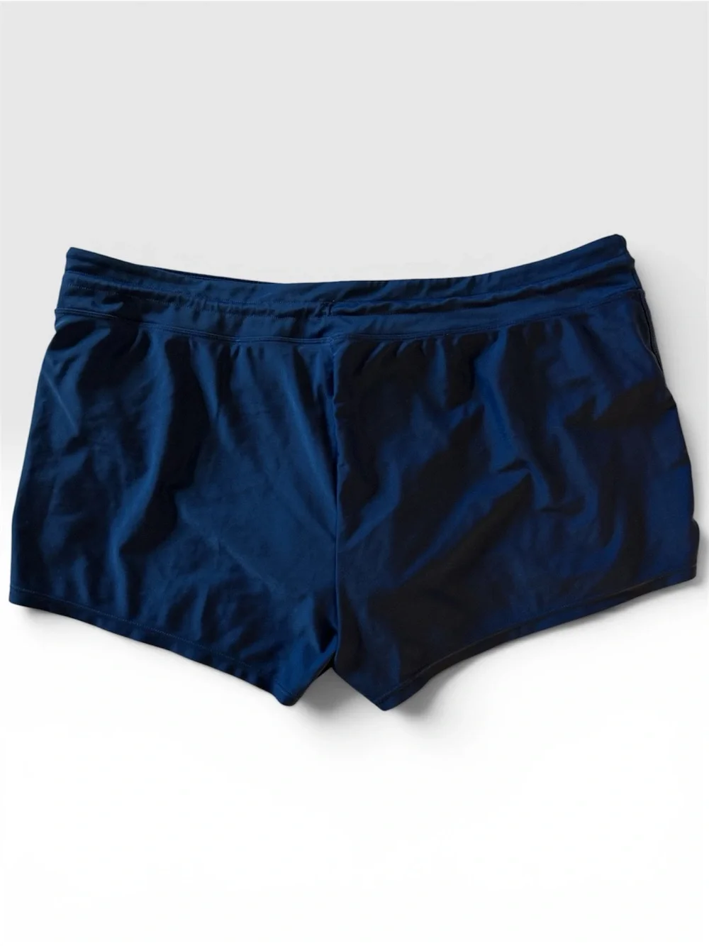 Tropical Escape Navy Drawstring Athletic Swim Shorts EUC Size 14